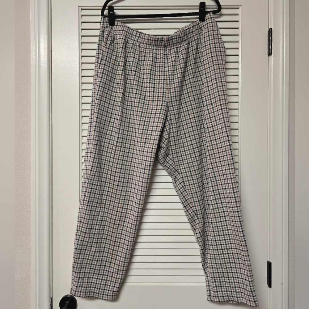 Lands' End - (Plus-Size) Plaid Office Business Casual Pants With Pockets